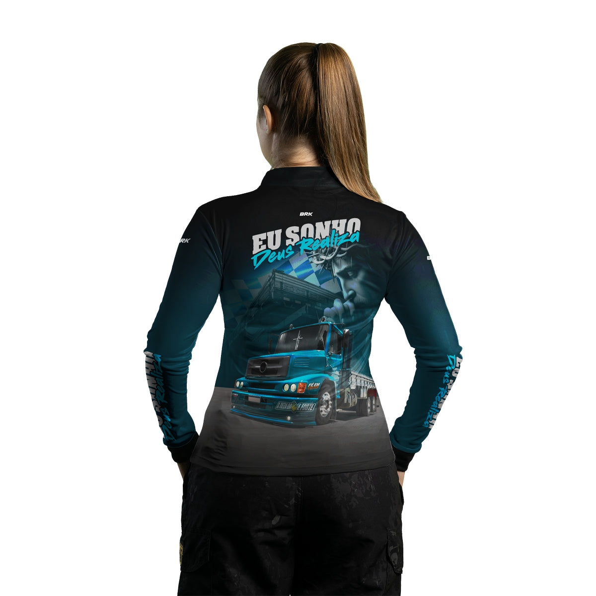 Camisa Feminina Brk Eu Sonho, Deus Realiza com Proteção Solar UV50+