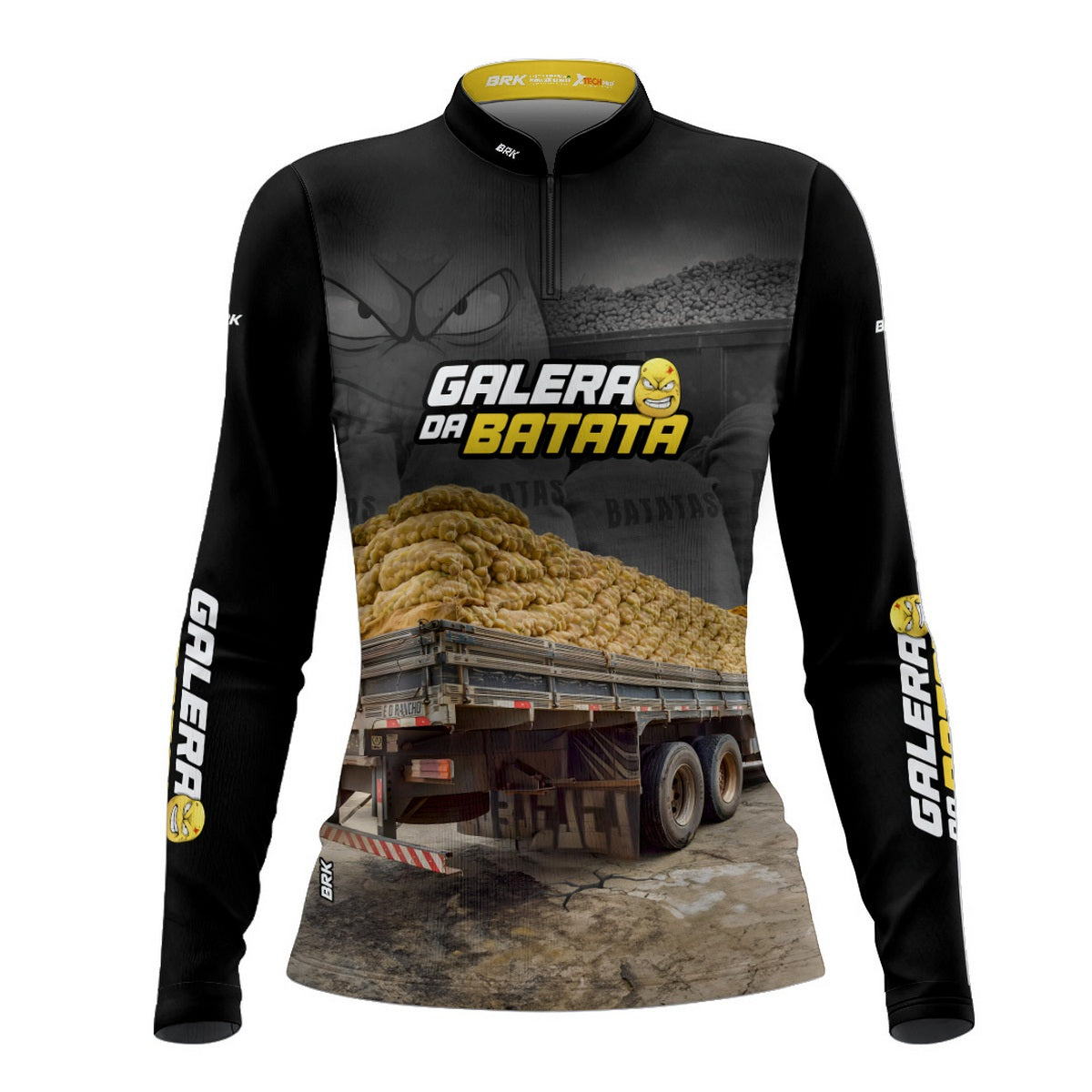 Camisa de Caminhão Feminina Brk Galera da Batata com UV50+