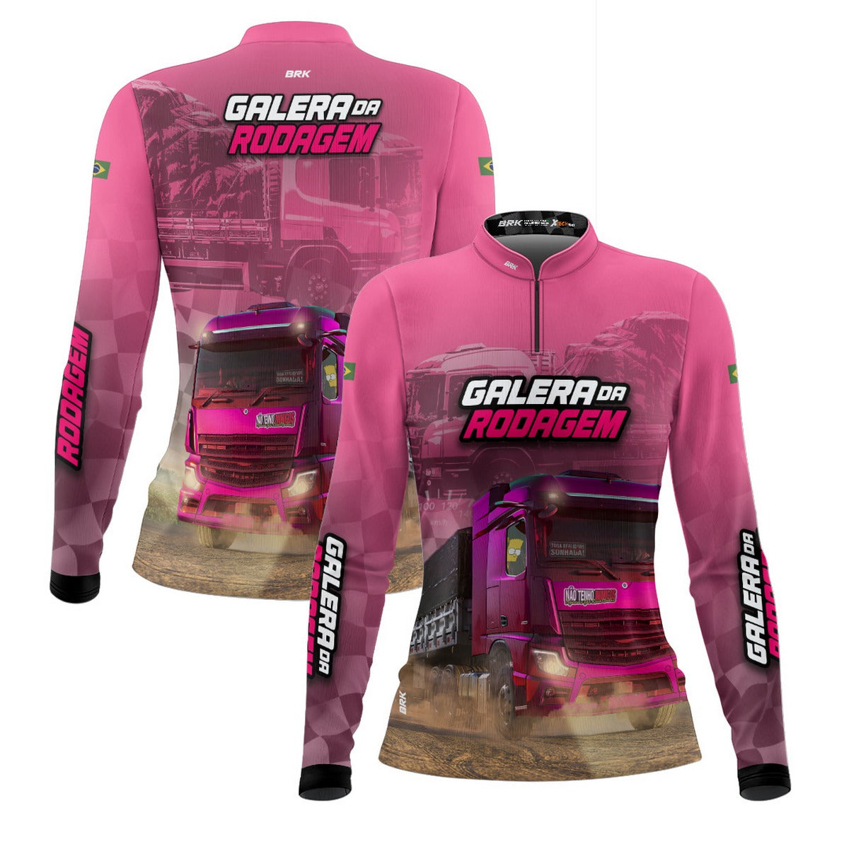 Camisa de Caminhão Feminina Brk Galera da Rodagem com UV50+