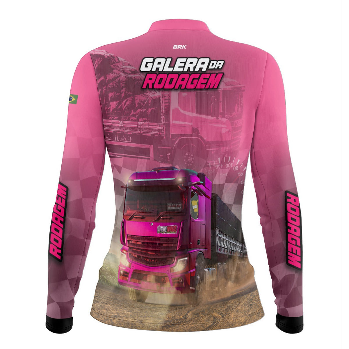 Camisa de Caminhão Feminina Brk Galera da Rodagem com UV50+