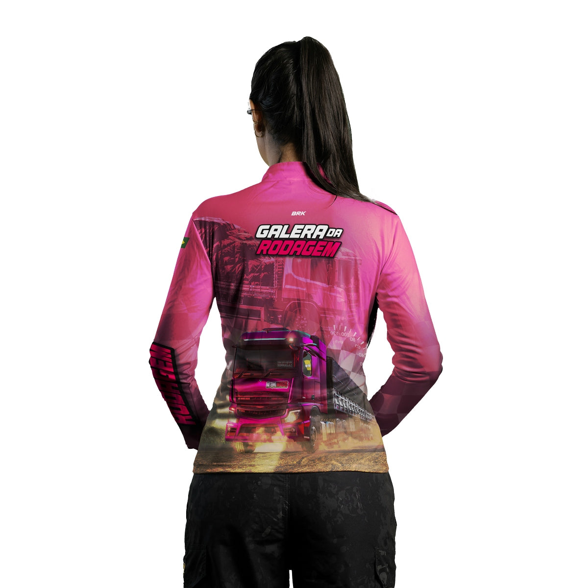 Camisa de Caminhão Feminina Brk Galera da Rodagem com UV50+