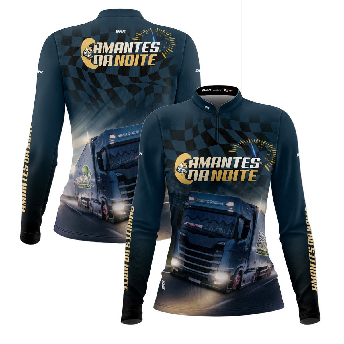 Camisa de Caminhão Feminina Brk Amantes da Noite com UV50+