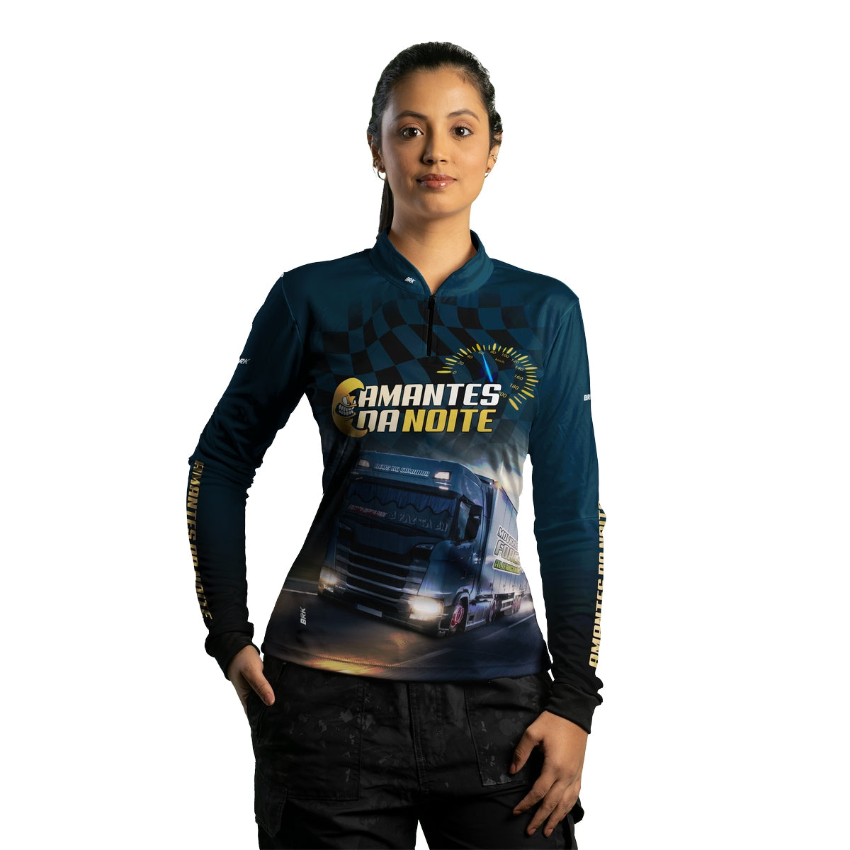 Camisa de Caminhão Feminina Brk Amantes da Noite com UV50+