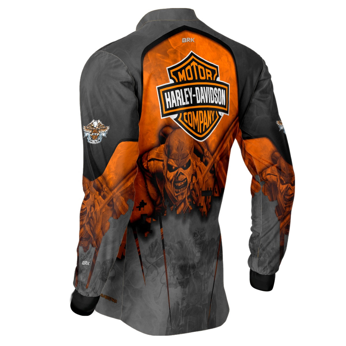 Camisa de Motociclismo Brk Harley Davidson e Iron Maiden com Proteção Solar UV50+