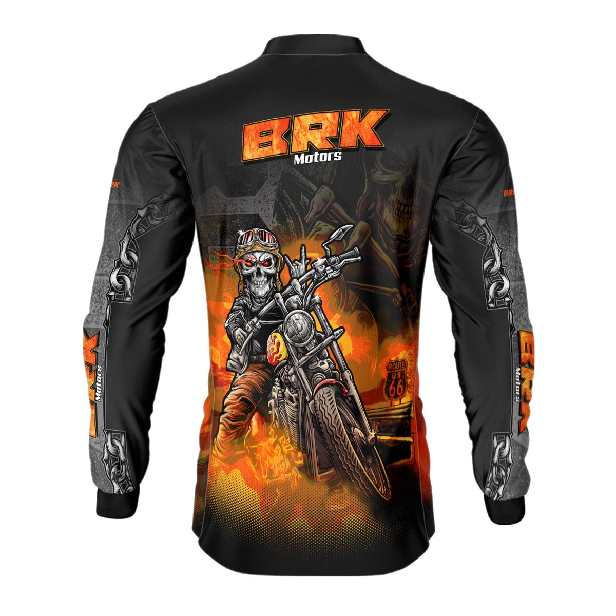 Camisa de Motociclismo Brk  Route 66 com Proteção Solar UV50+