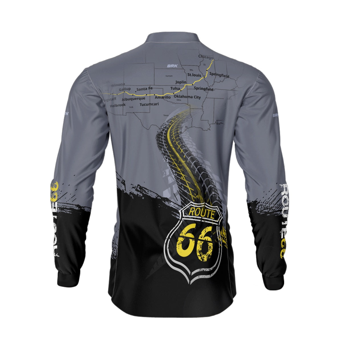 Camisa de Motociclismo Brk Rota 66 USA com Proteção Solar UV50+