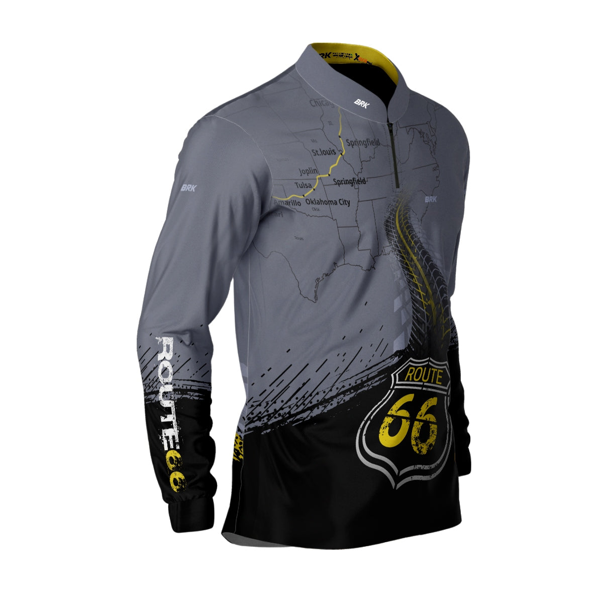 Camisa de Motociclismo Brk Rota 66 USA com Proteção Solar UV50+