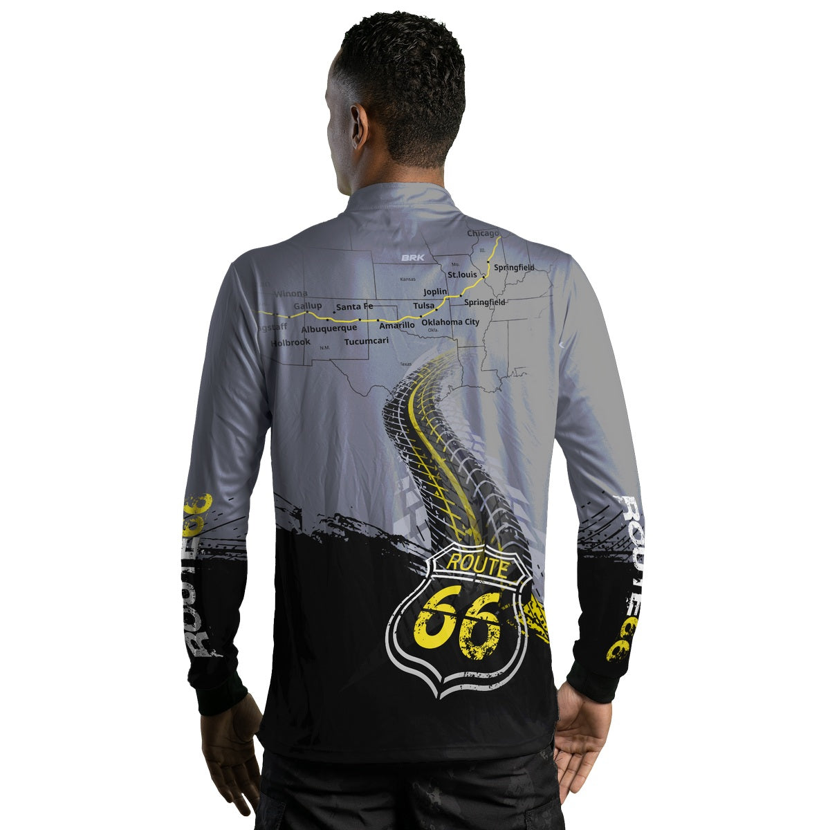 Camisa de Motociclismo Brk Rota 66 USA com Proteção Solar UV50+