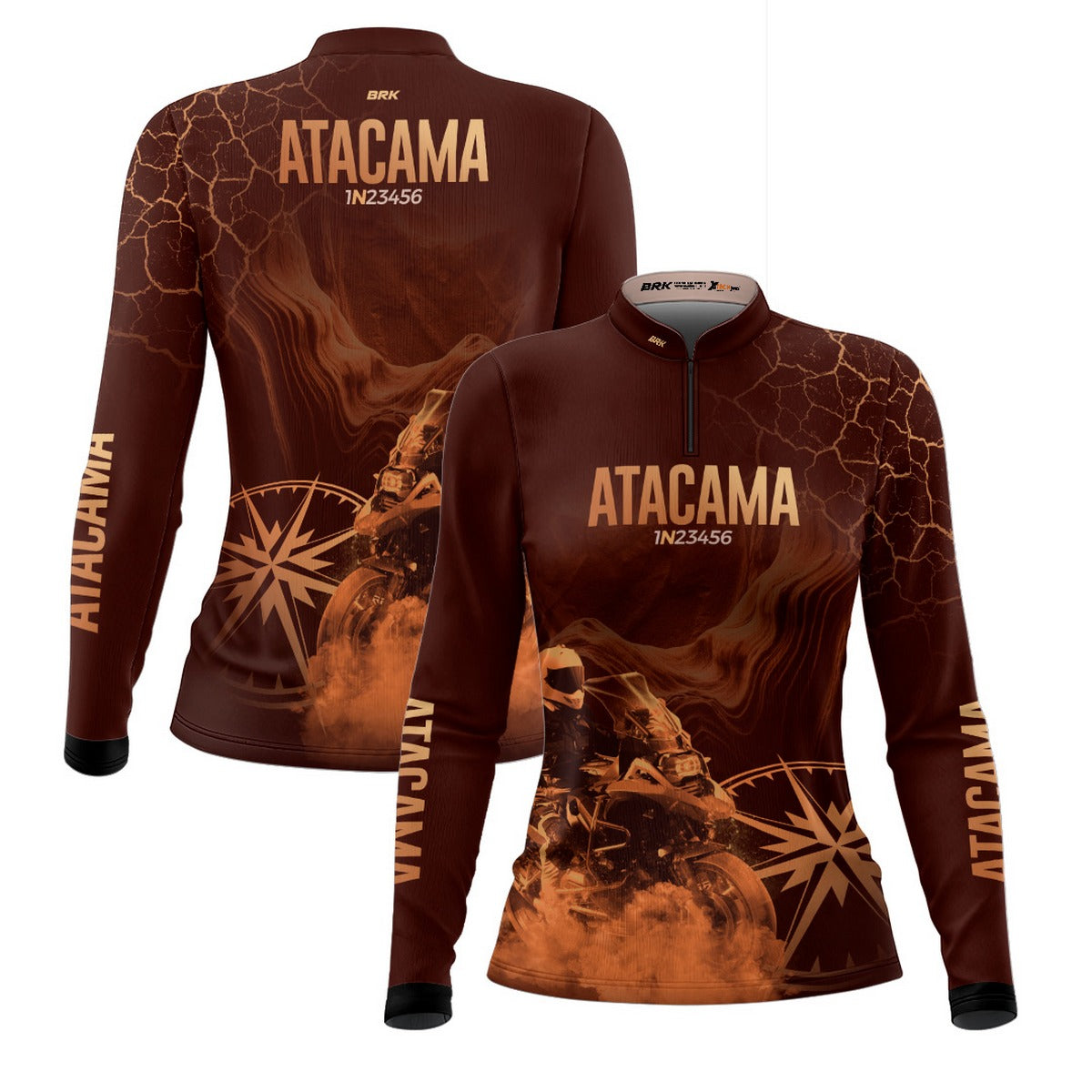 Camisa de Motociclismo Feminina Brk Deserto do Atacama com Proteção Solar UV50+