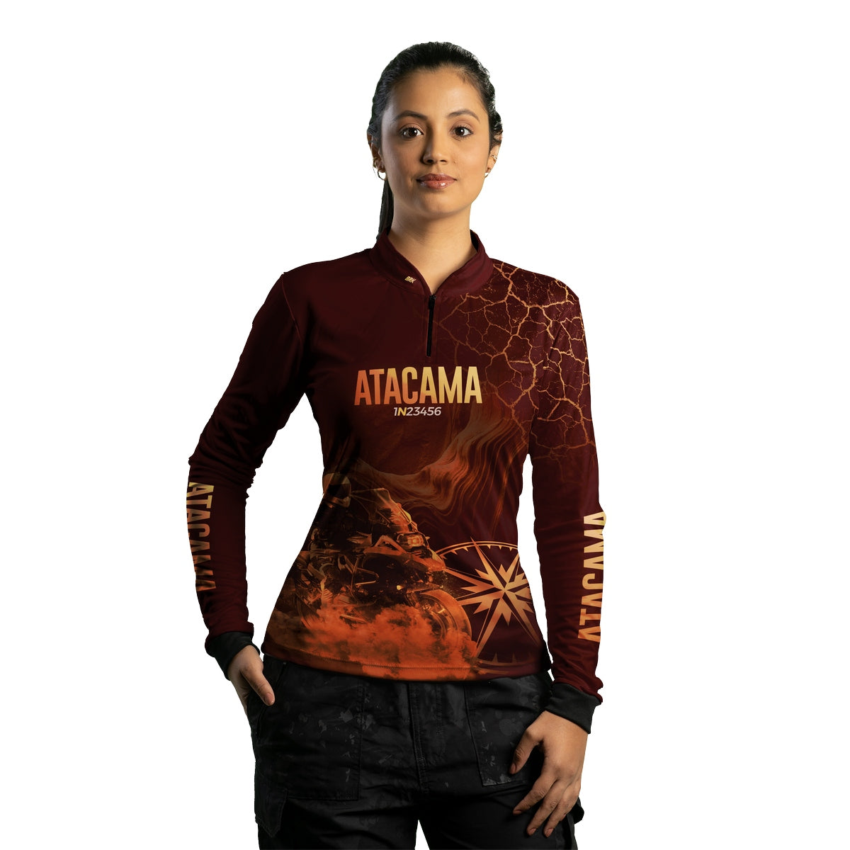 Camisa de Motociclismo Feminina Brk Deserto do Atacama com Proteção Solar UV50+