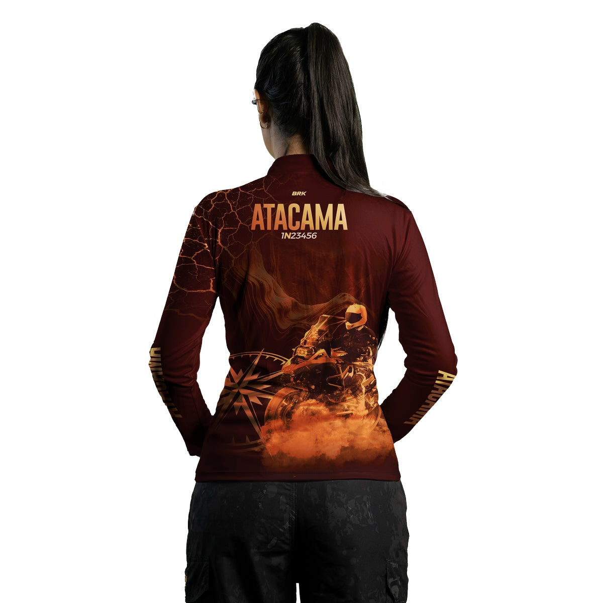 Camisa de Motociclismo Feminina Brk Deserto do Atacama com Proteção Solar UV50+
