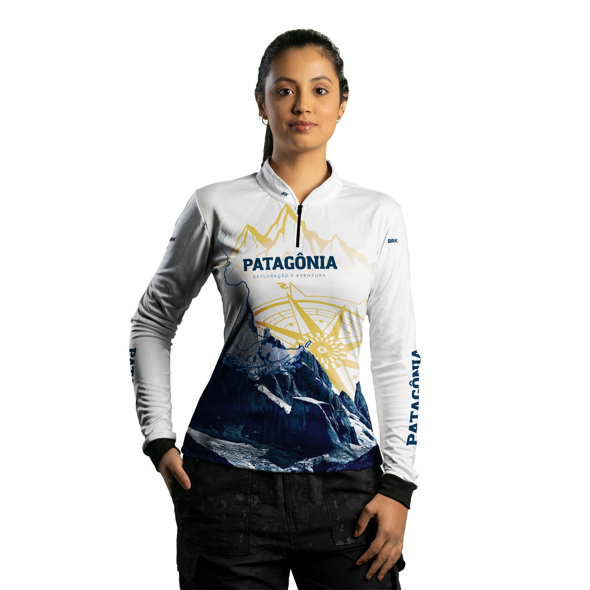 Camisa de Motociclismo Feminina Brk Expedição Rastro da Serpente com Proteção Solar UV50+