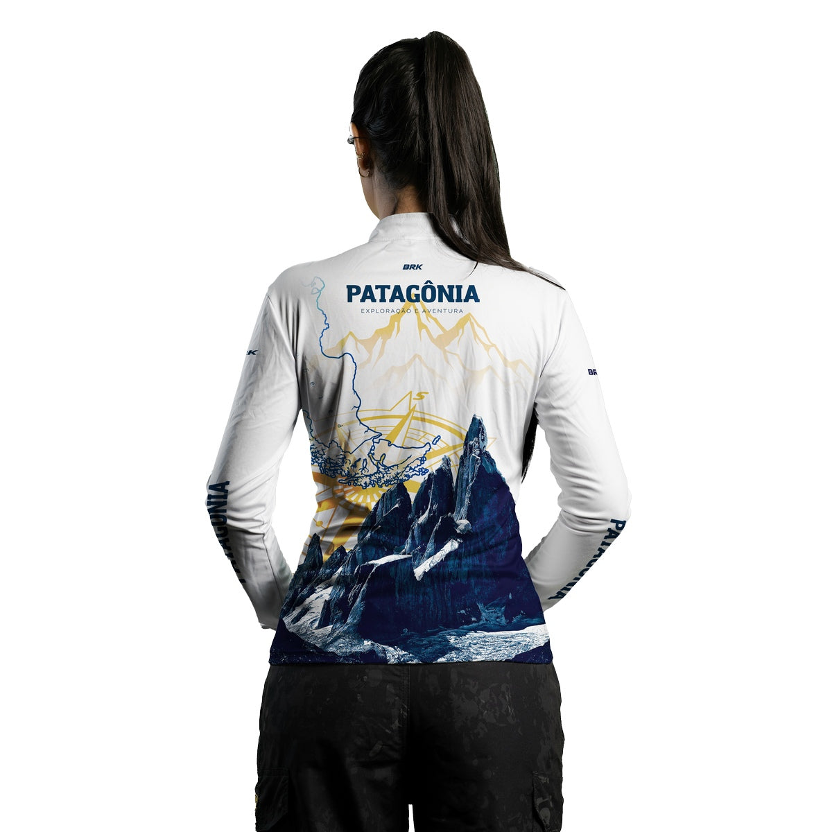 Camisa de Motociclismo Feminina Brk Expedição Rastro da Serpente com Proteção Solar UV50+