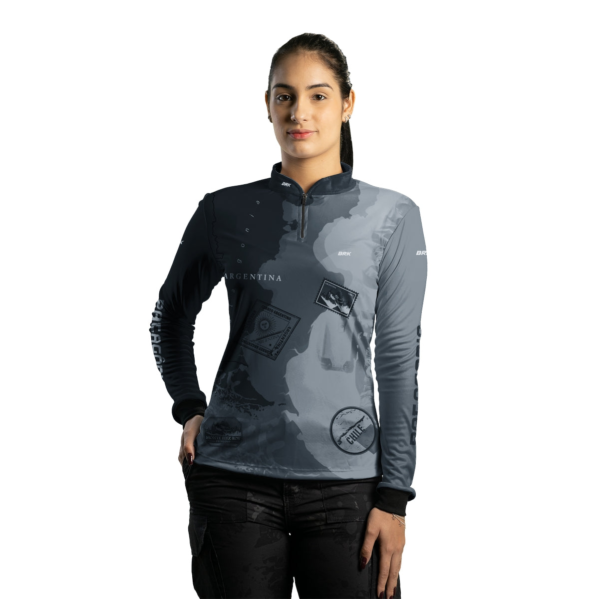 Camisa de Motociclismo Feminina Brk Patagônia com Proteção Solar UV50+