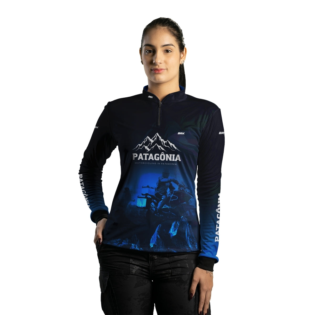 Camisa de Motociclismo Feminina Brk Motorcycling Patagônia com Proteção Solar UV50+