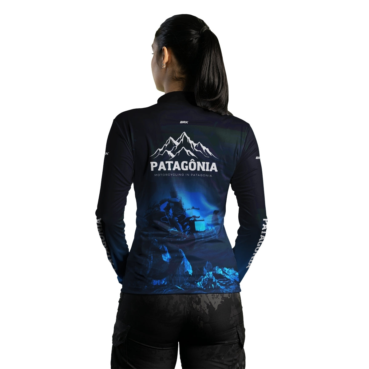 Camisa de Motociclismo Feminina Brk Motorcycling Patagônia com Proteção Solar UV50+