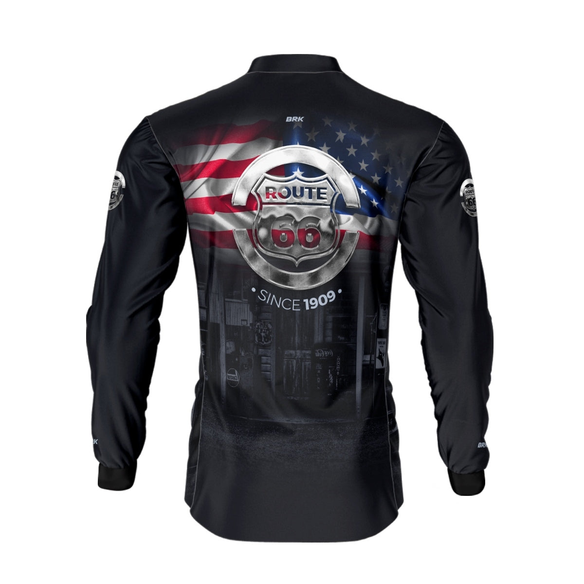 Camisa de Motociclismo Brk Route 66 Vintage com Proteção Solar UV50+