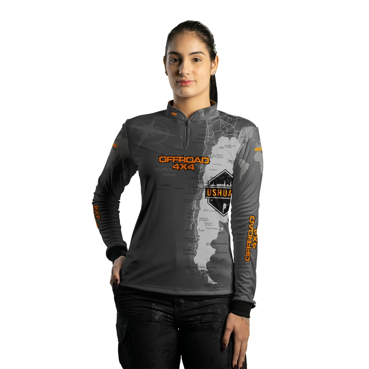 Camisa de Motociclismo Feminina Brk Off-Road 4X4 Ushuaia com Proteção Solar UV50+
