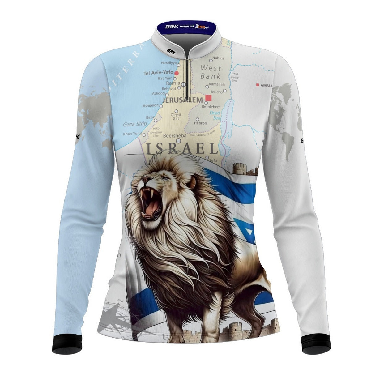 Camisa de Motociclismo Feminina Brk Expedição Israel com Proteção Solar UV50+