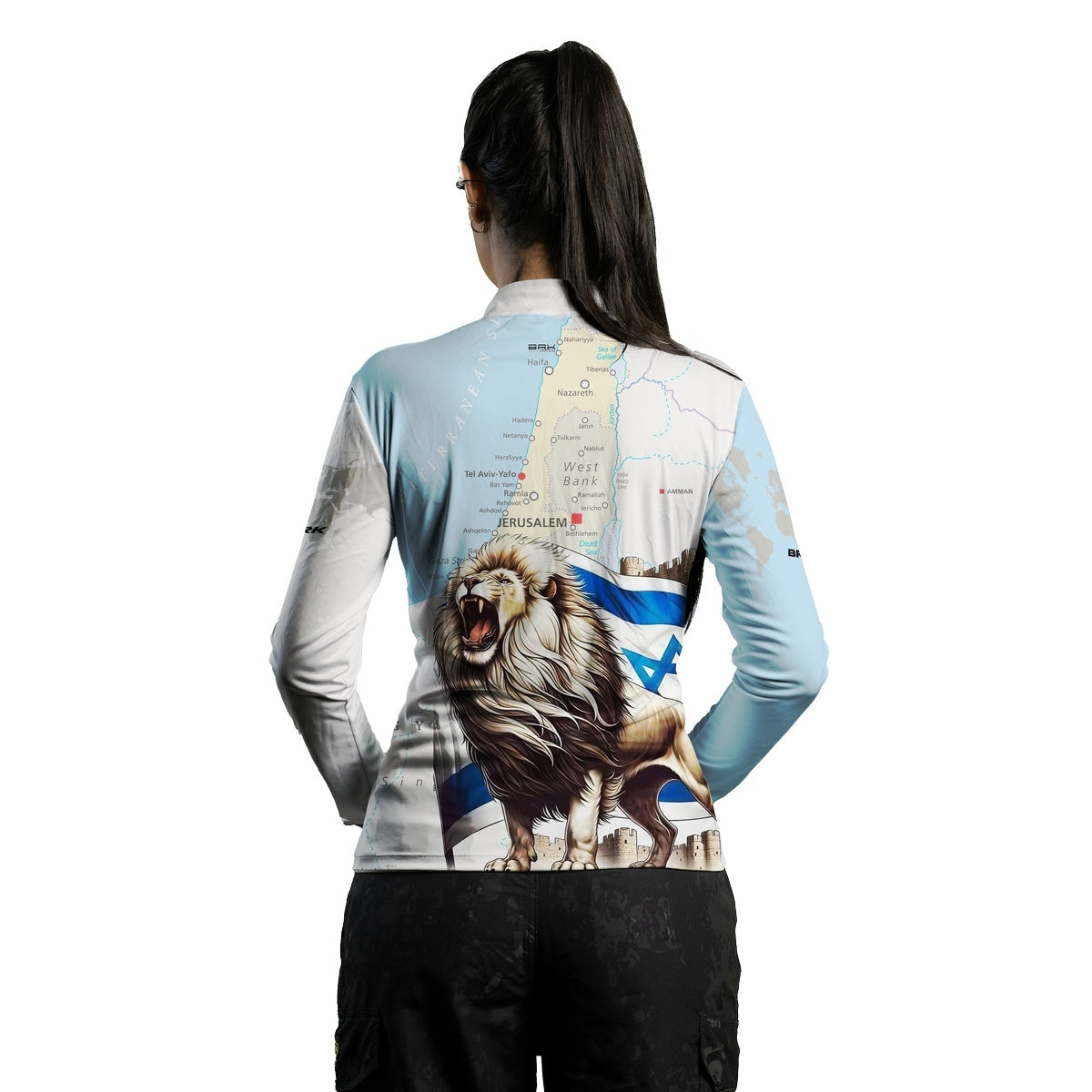 Camisa de Motociclismo Feminina Brk Expedição Israel com Proteção Solar UV50+