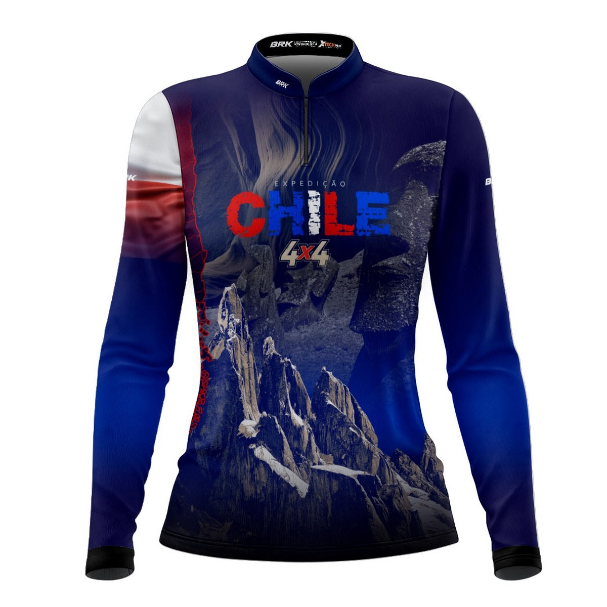 Camisa de Motociclismo Feminina Brk Expedição Chile 4X4 com Proteção Solar UV50+
