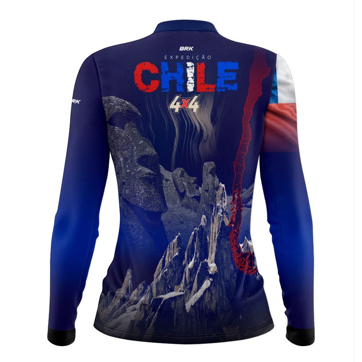 Camisa de Motociclismo Feminina Brk Expedição Chile 4X4 com Proteção Solar UV50+