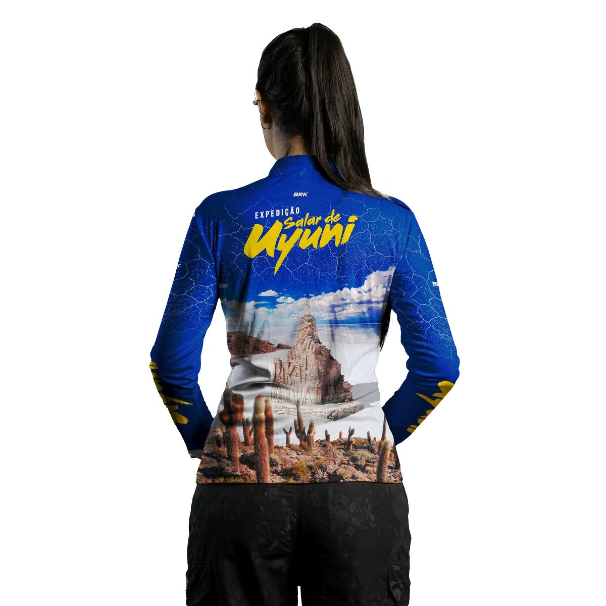 Camisa de Motociclismo Feminina Brk Expedição Salar de Uyuni com Proteção Solar UV50+