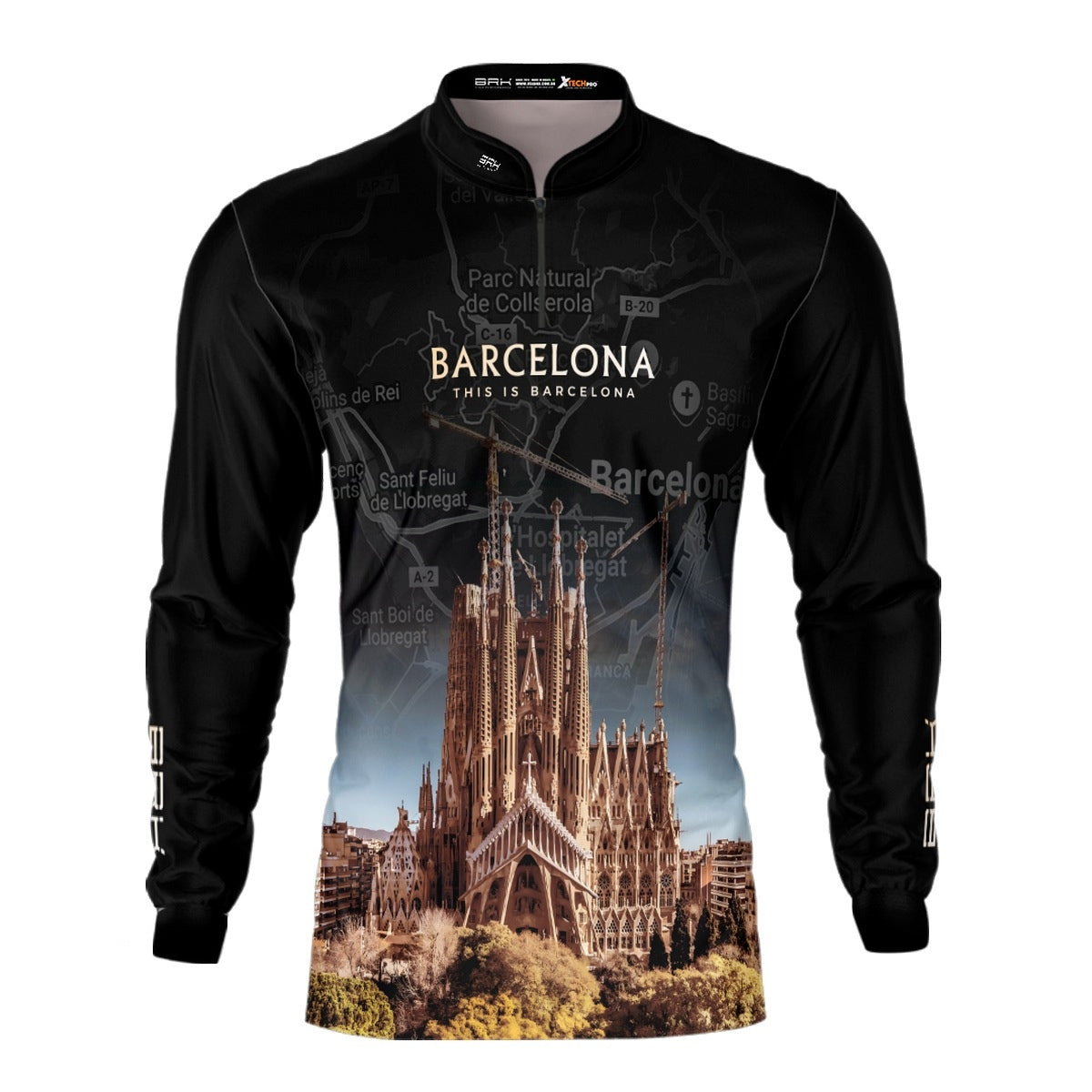 Camisa de Motociclismo Brk Expedição Barcelona com Proteção Solar UV50+
