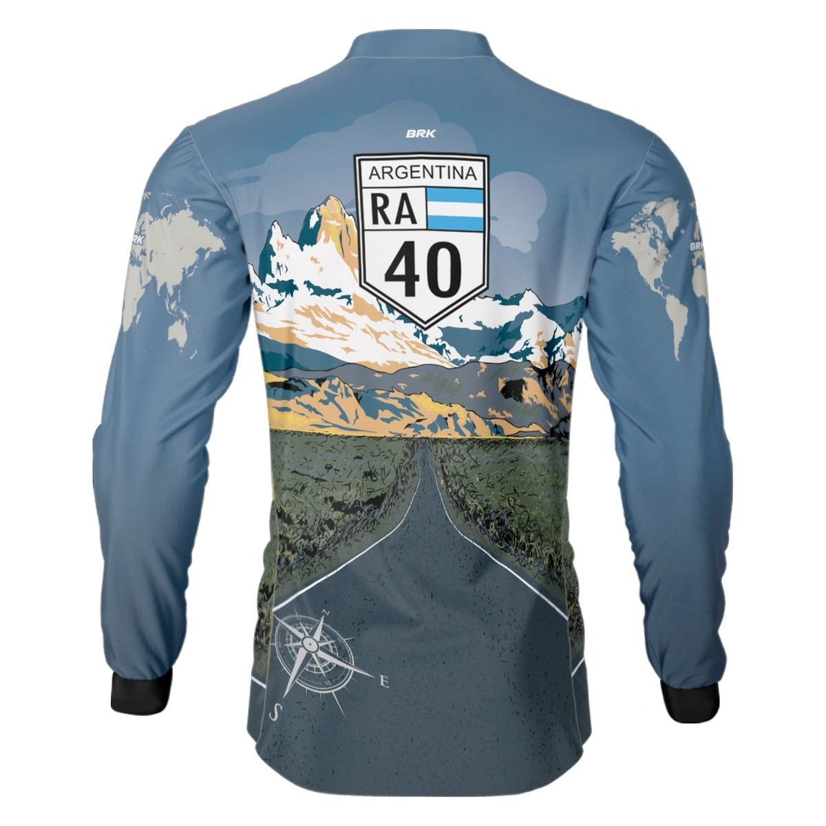 Camisa de Motociclismo Brk Expedição Argentina Patagônia com Proteção Solar UV50+
