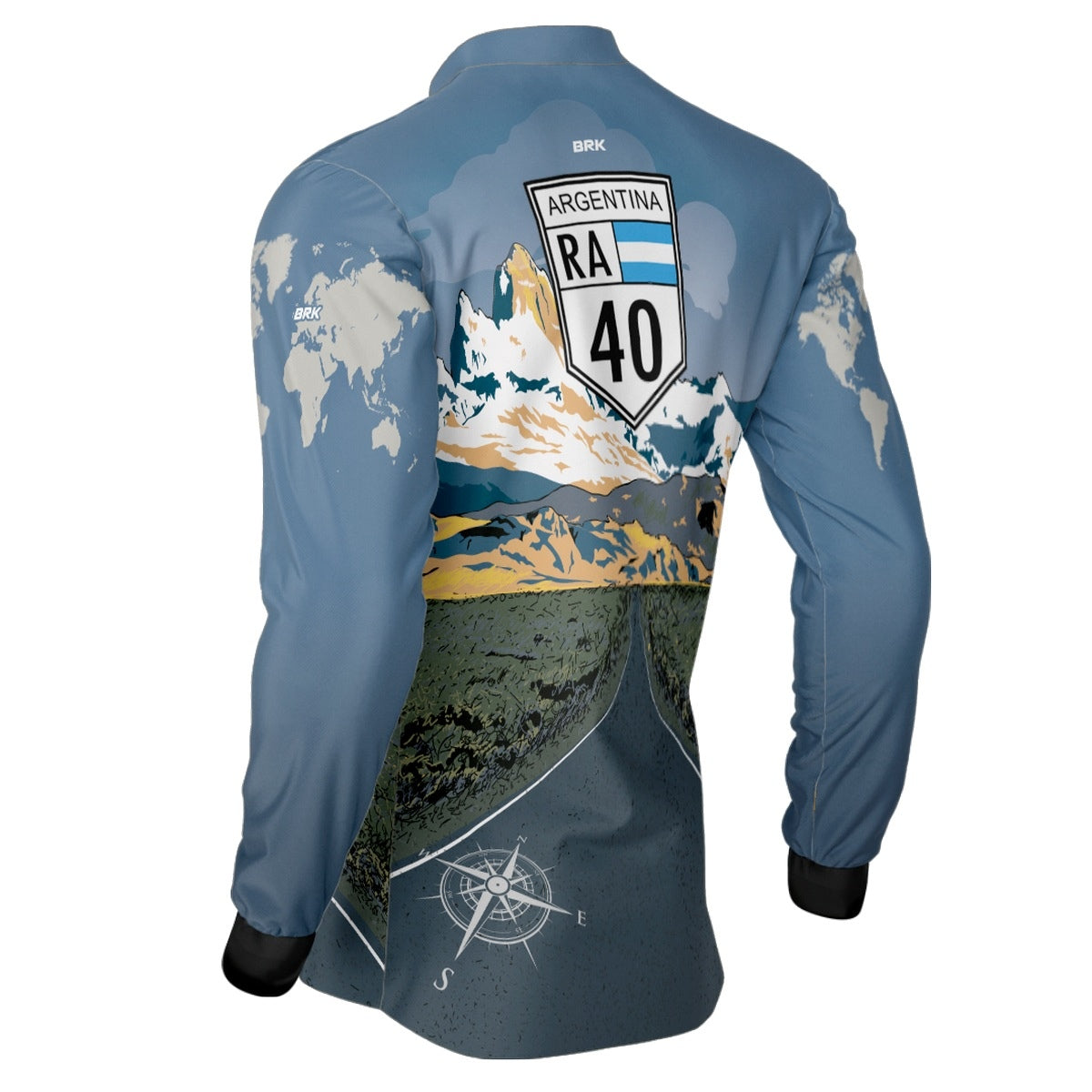 Camisa de Motociclismo Brk Expedição Argentina Patagônia com Proteção Solar UV50+