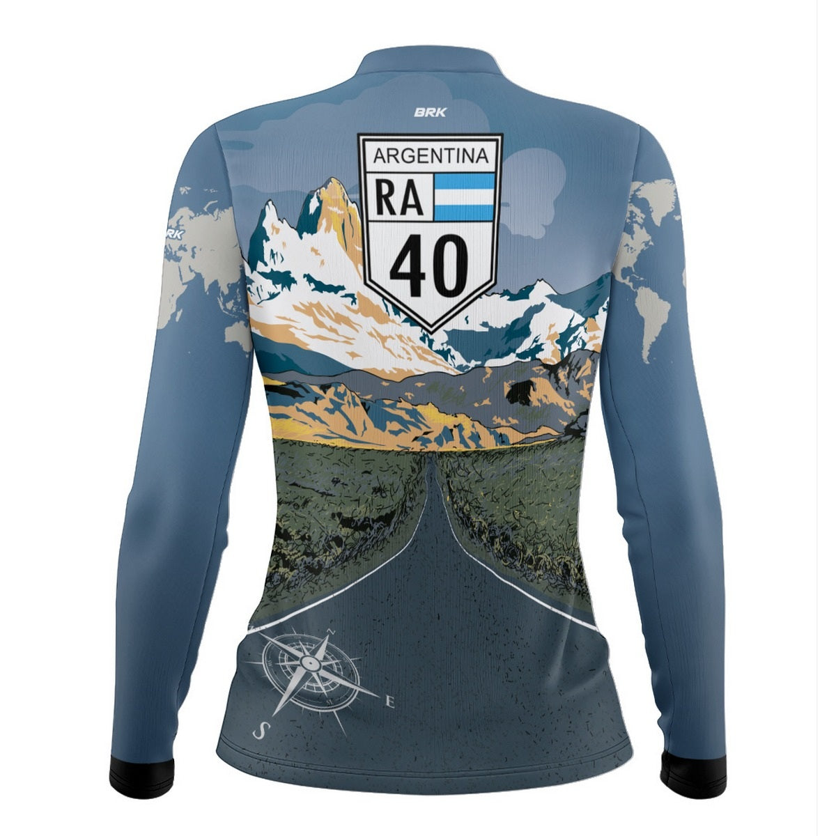 Camisa de Motociclismo Feminina Brk Expedição Argentina Patagônia com Proteção Solar UV50+