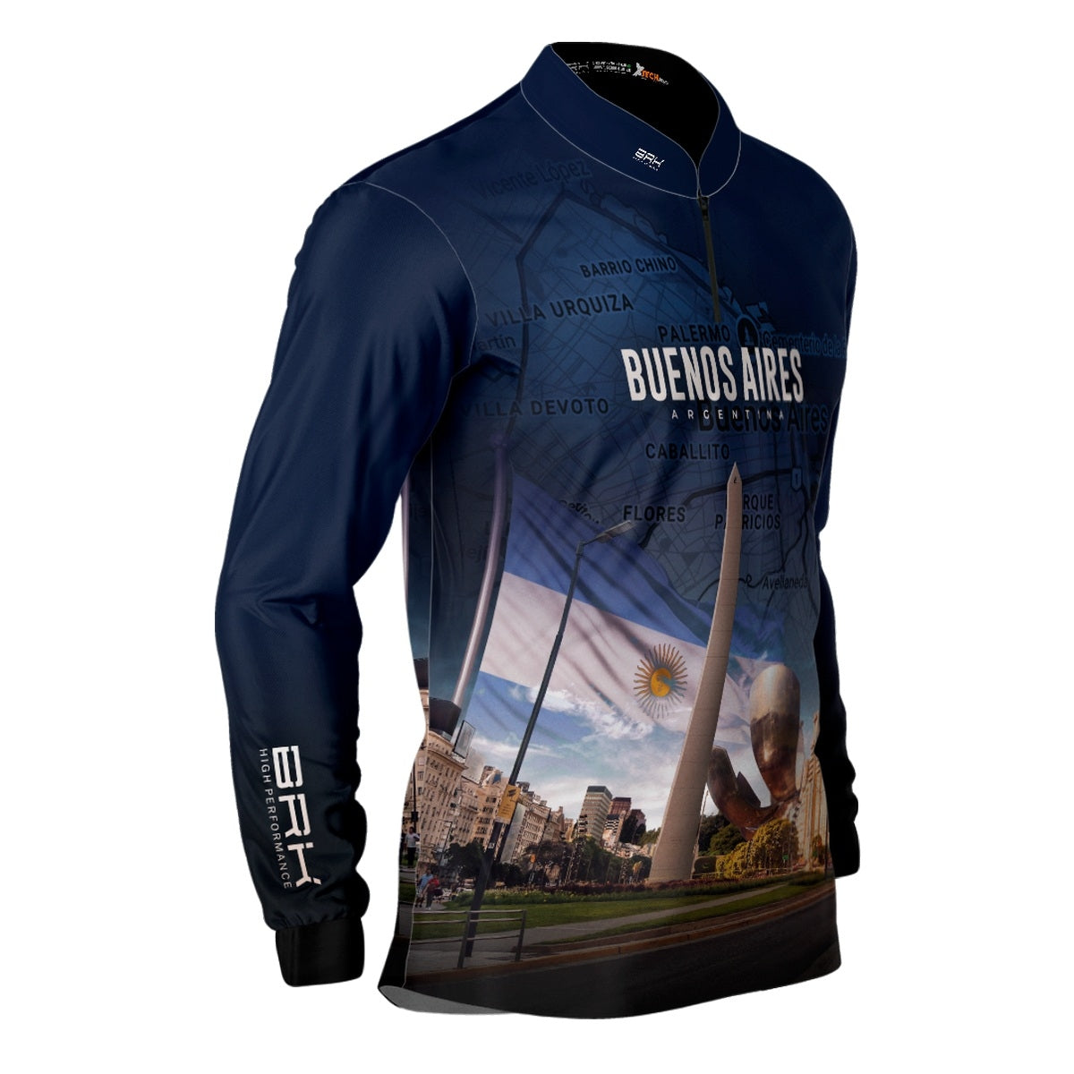 Camisa de Motociclismo Brk Expedição Buenos Aires com Proteção Solar UV50+