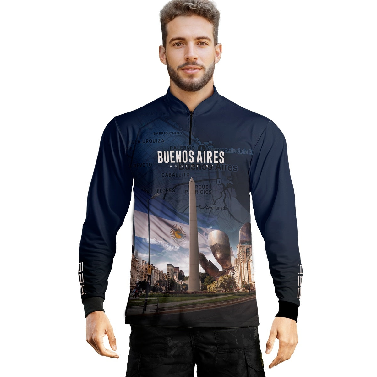 Camisa de Motociclismo Brk Expedição Buenos Aires com Proteção Solar UV50+