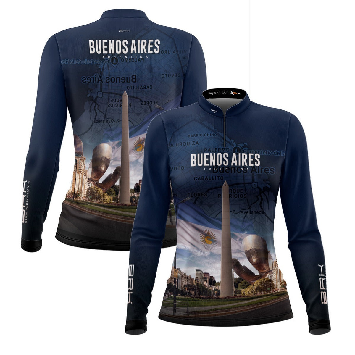 Camisa de Motociclismo Feminina Brk Expedição Buenos Aires com Proteção Solar UV50+
