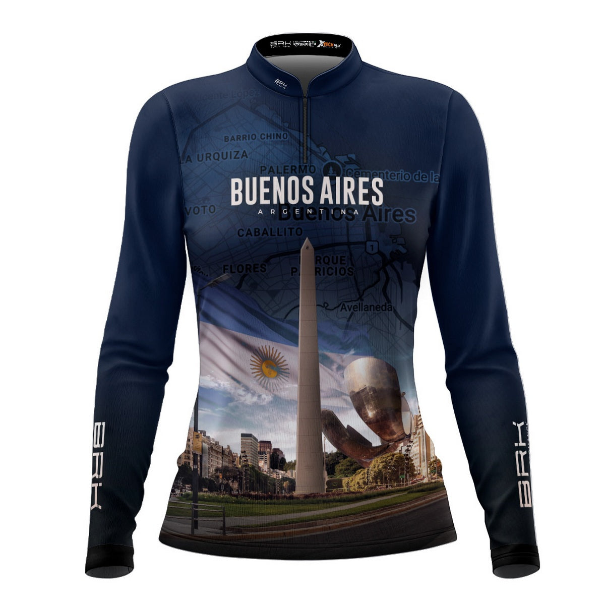 Camisa de Motociclismo Feminina Brk Expedição Buenos Aires com Proteção Solar UV50+