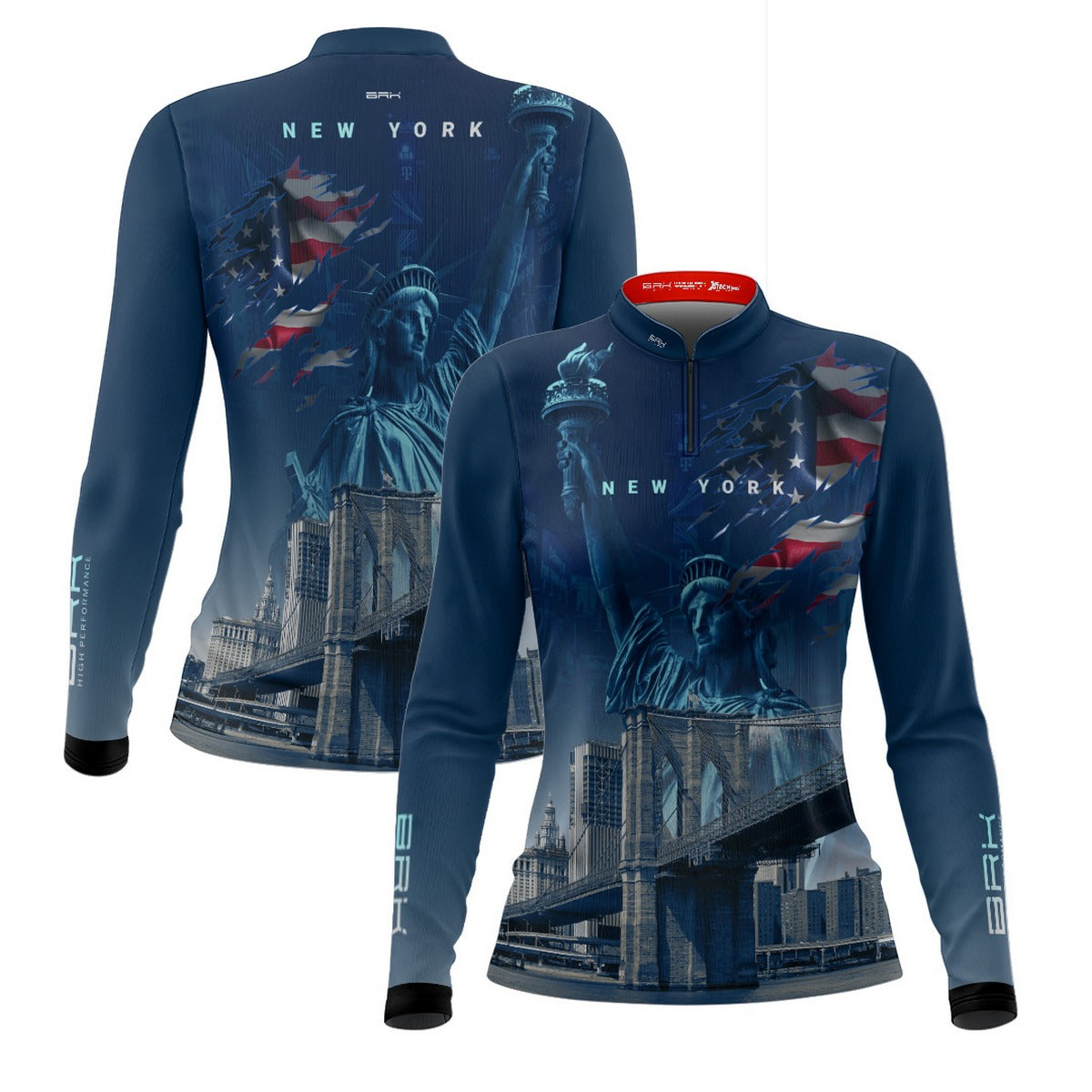 Camisa de Motociclismo Feminina Brk Expedição New York com Proteção Solar UV50+
