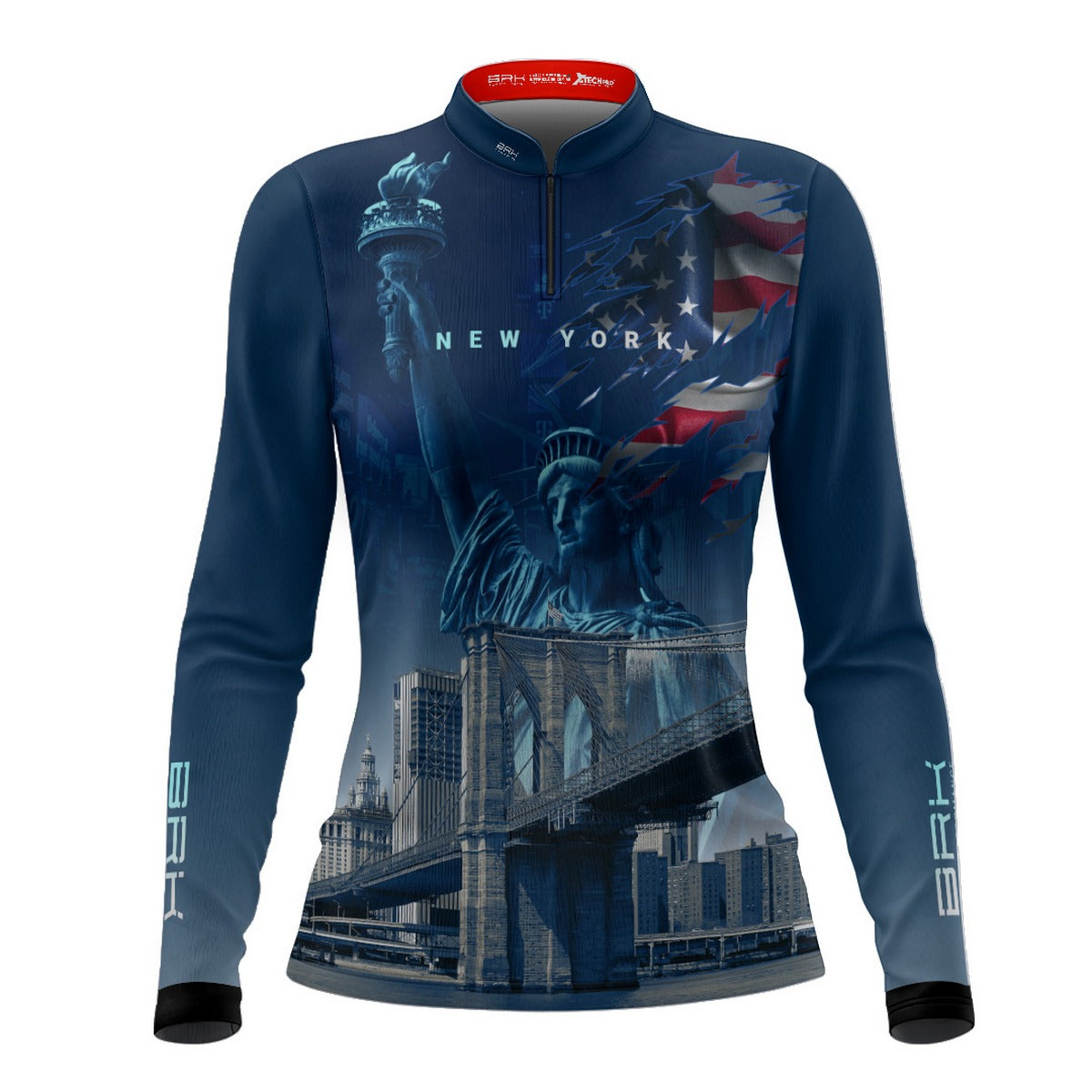 Camisa de Motociclismo Feminina Brk Expedição New York com Proteção Solar UV50+
