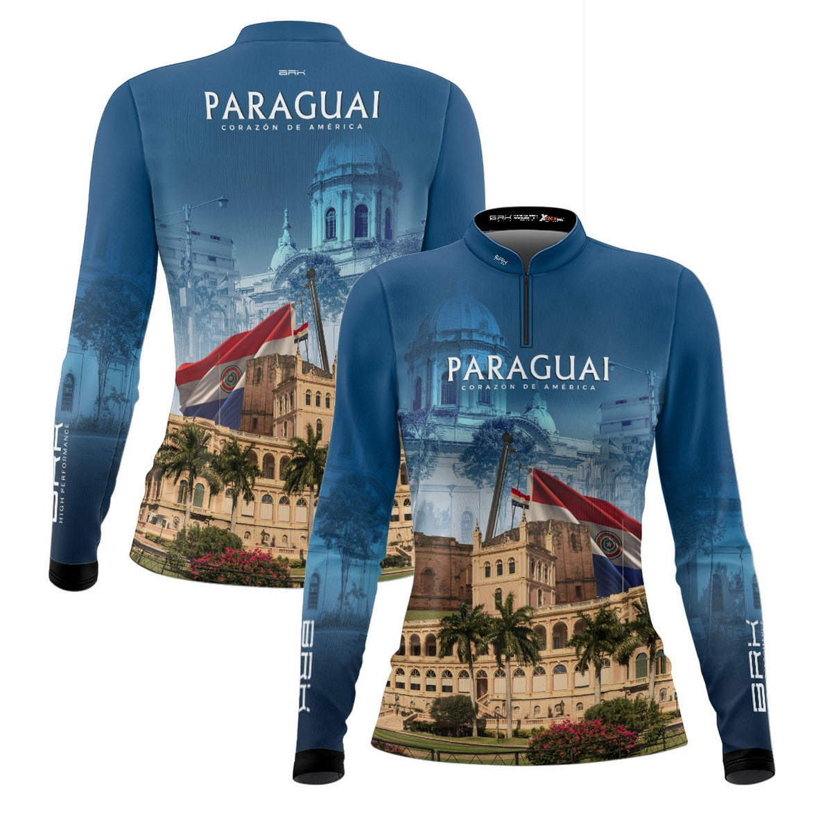 Camisa de Motociclismo Feminina Brk Expedição Paraguai com Proteção Solar UV50+