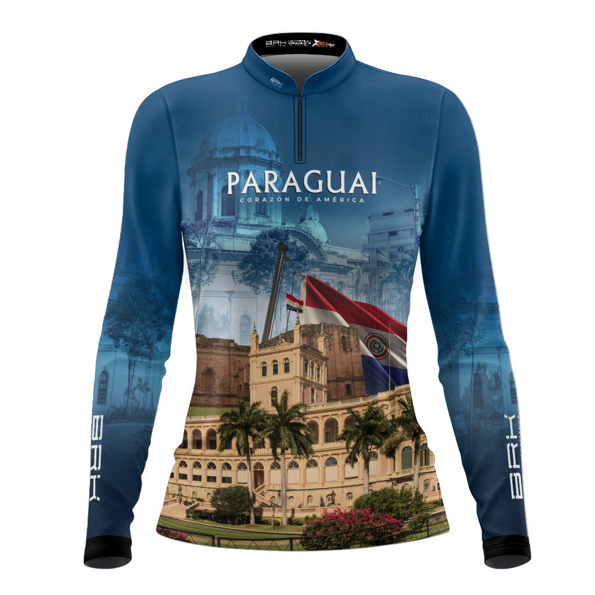 Camisa de Motociclismo Feminina Brk Expedição Paraguai com Proteção Solar UV50+