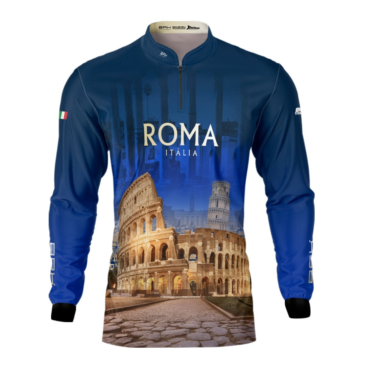 Camisa de Motociclismo Brk Expedição Roma Itália com Proteção Solar UV50+