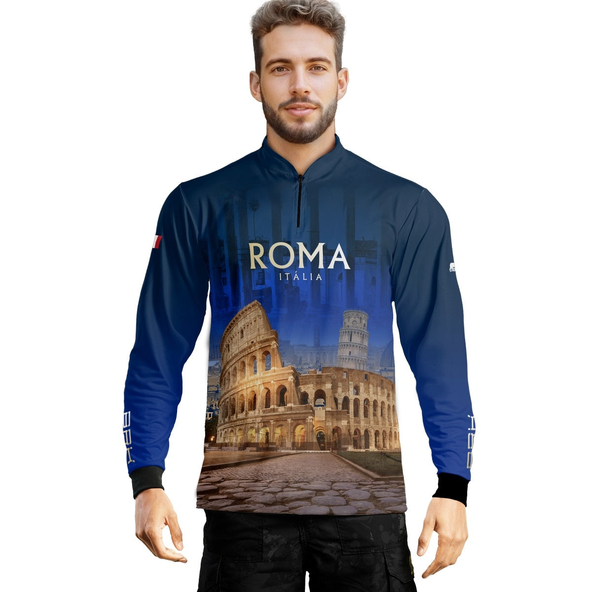 Camisa de Motociclismo Brk Expedição Roma Itália com Proteção Solar UV50+