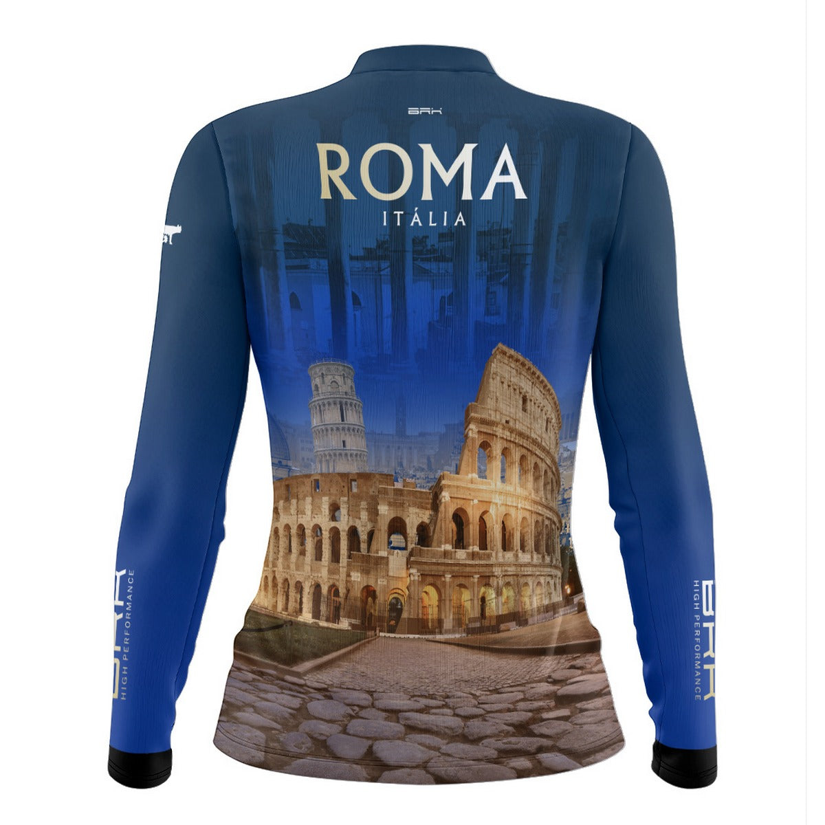 Camisa de Motociclismo Feminina Brk Expedição Roma Itália com Proteção Solar UV50+