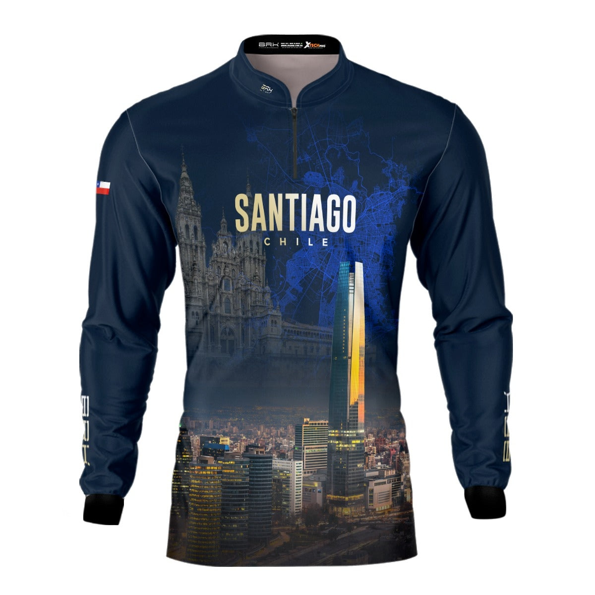Camisa de Motociclismo Brk Expedição Santiago Chile com Proteção Solar UV50+