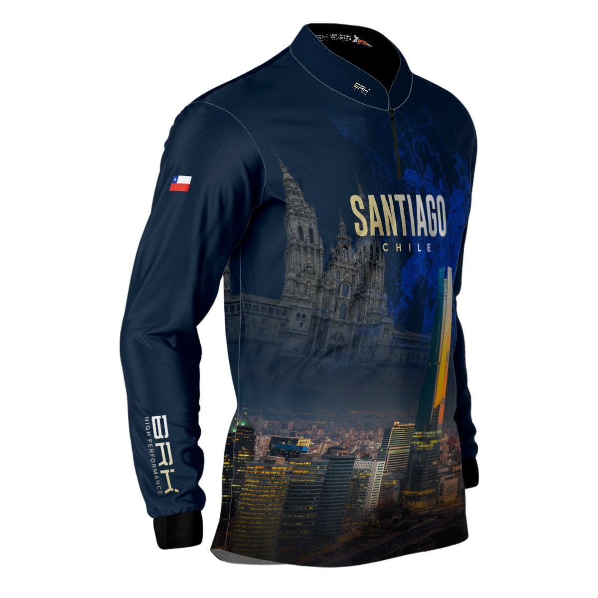 Camisa de Motociclismo Brk Expedição Santiago Chile com Proteção Solar UV50+