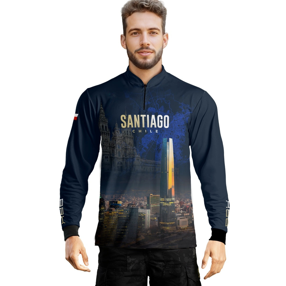 Camisa de Motociclismo Brk Expedição Santiago Chile com Proteção Solar UV50+