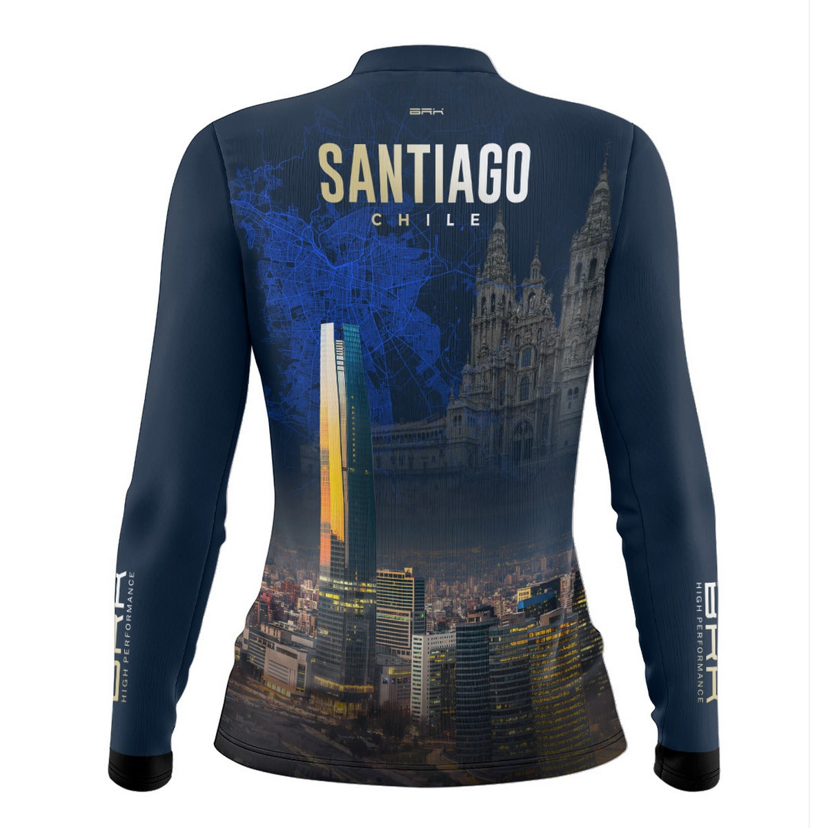 Camisa de Motociclismo Feminina Brk Expedição Santiago Chile com Proteção Solar UV50+