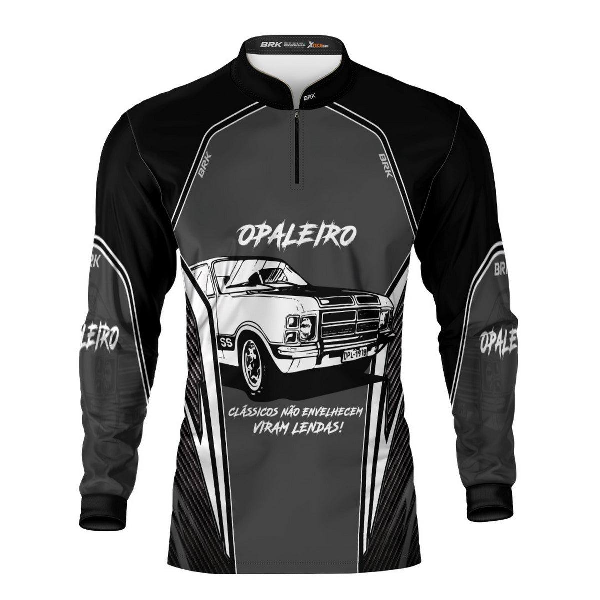 Camisa de Carros Antigos Brk Opala Preto com Proteção UV 50+