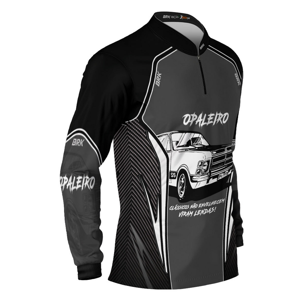 Camisa de Carros Antigos Brk Opala Preto com Proteção UV 50+