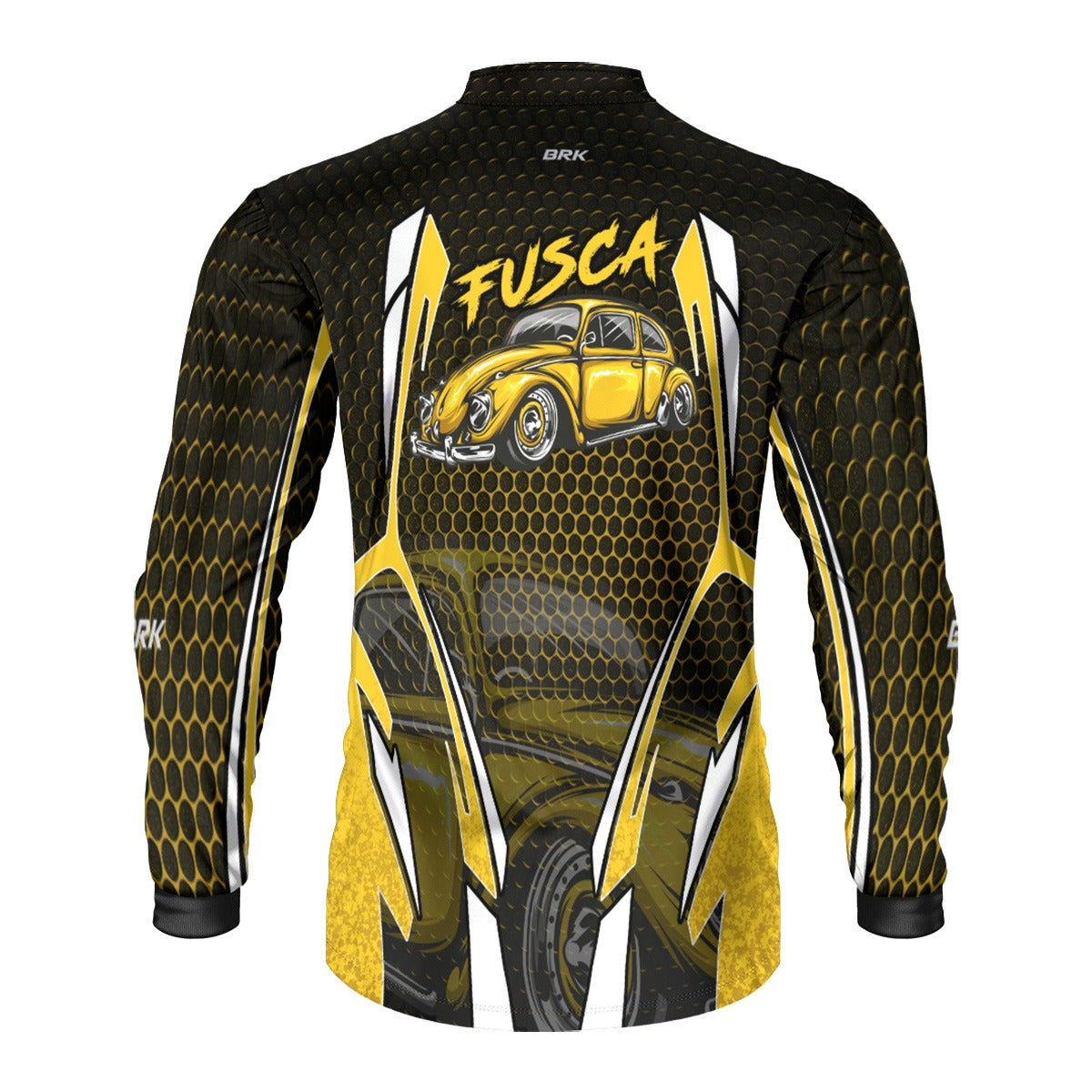 Camisa de Carros Antigos Brk Fusca Amarelo com Proteção Solar UV50+