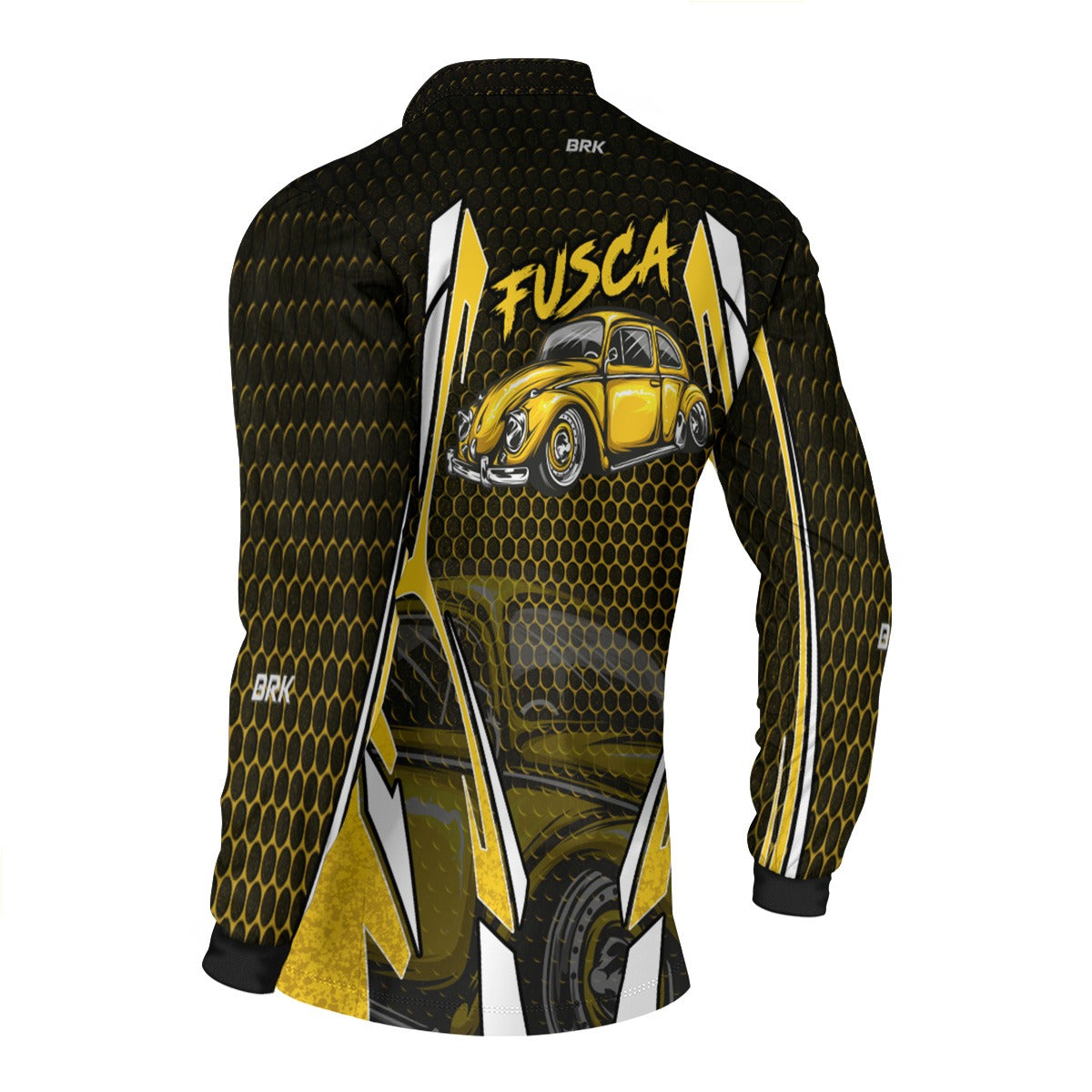 Camisa de Carros Antigos Brk Fusca Amarelo com Proteção Solar UV50+